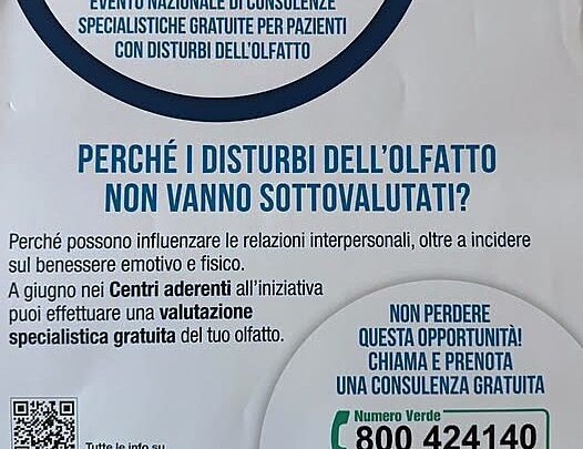 AORN San Pio di Benevento partecipa alla campagna nazionale “Mettiamoci il naso” per la prevenzione dei disturbi dell’olfatto