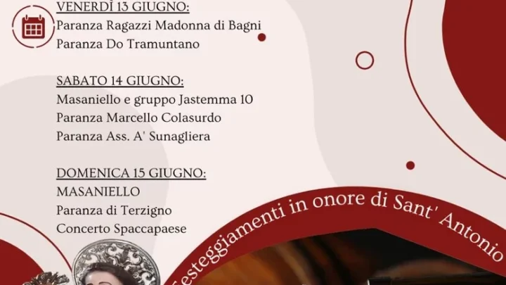 A Terzigno torna la Sagra del Vino con la Percoca: tre giorni di gusto, tradizione e festa per Sant’Antonio