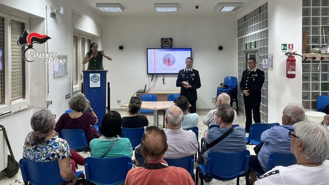 SALERNO: PREVENZIONE E CONTRASTO ALLE TRUFFE.IL COMANDANTE PROVINCIALE CARABINIERI DI SALERNO INCONTRA L’ ENTE NAZIONALE SORDI DI SALERNO