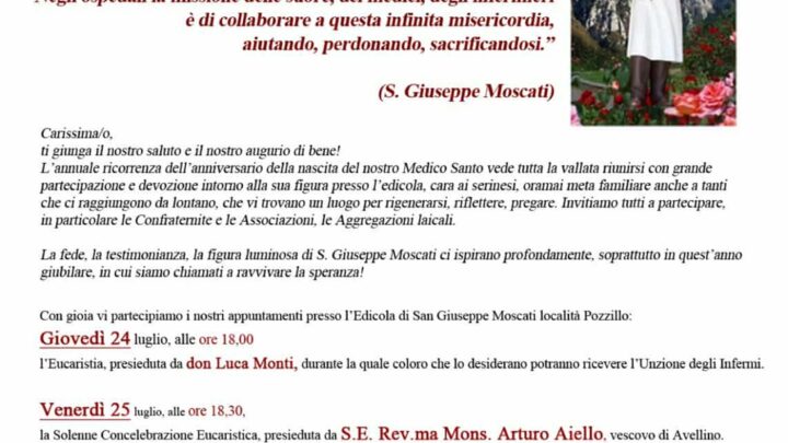 Tutta la Vallata in Preghiera per San Giuseppe Moscati: Fede, Devozione e Comunità al Pozzillo
