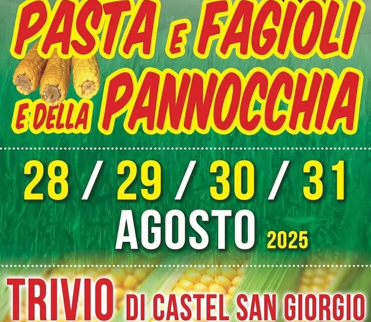 A Castel San Giorgio la tradizione è servita: torna la 35ª Sagra della Pasta e Fagioli e della Pannocchia