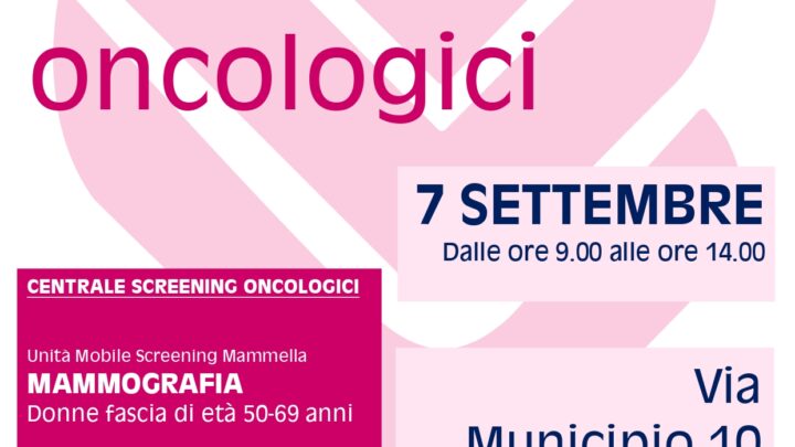 Ripartono le unità mobili per lo screening della mammella e della cervice uterina