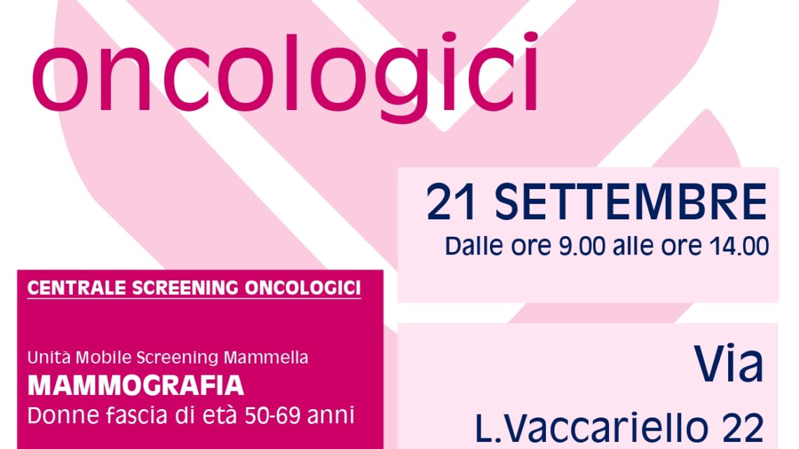 Salute al femminile: screening della mammella e della cervice uterina a Rotondi il 21 settembre