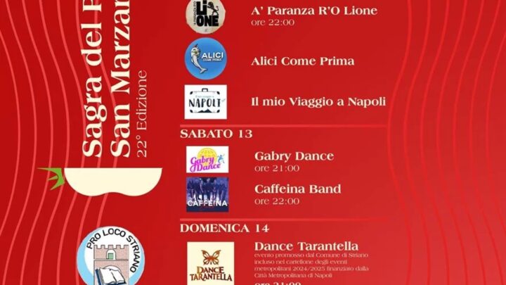 Sagra del Pomodoro San Marzano DOP a Striano: La 22^ Edizione tra Tradizione e Gusto