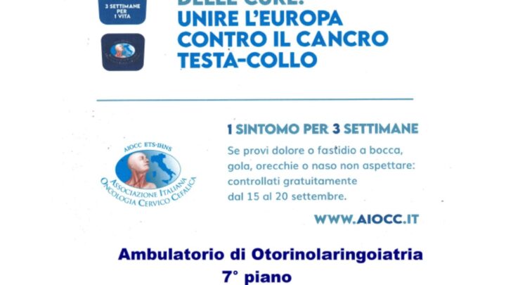 Al via al San Luca di Vallo della Lucania la campagna “Make Sense” per la prevenzione dei tumori testa-collo