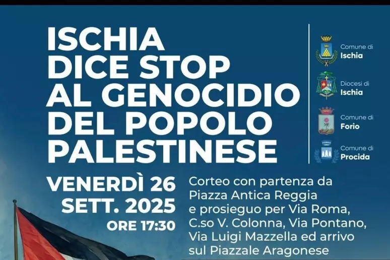 Ischia dice stop al genocidio palestinese: venerdì la manifestazione sull’isola verde