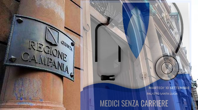 “Medici senza carriere” in piazza: domani la protesta davanti a Palazzo Santa Lucia