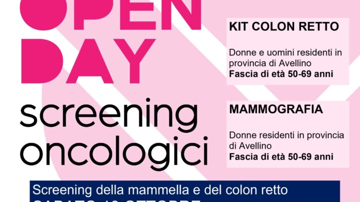 Prevenzione oncologica: open day dell’ASL Avellino sabato 18 ottobre