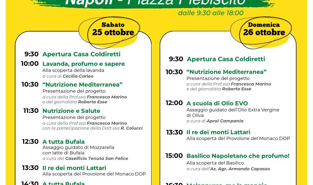 A Napoli la salute si coltiva in piazza: Casa Coldiretti protagonista al Villaggio della Salute