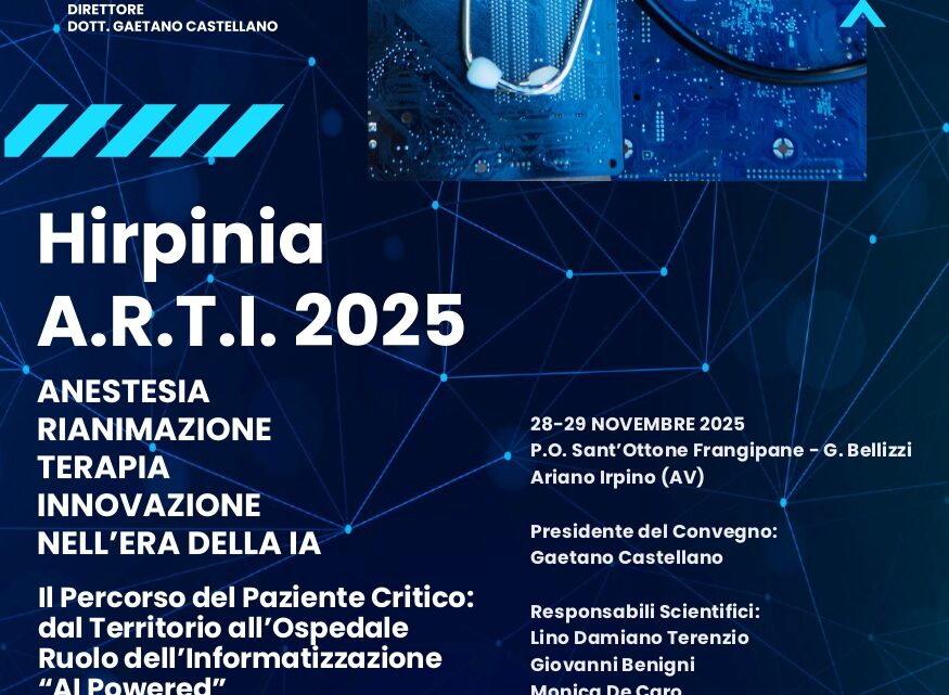 Nuovi scenari nell’applicazione dell’Intelligenza Artificiale nel paziente critico: esperti a confronto al “Frangipane–Bellizzi” di Ariano Irpino