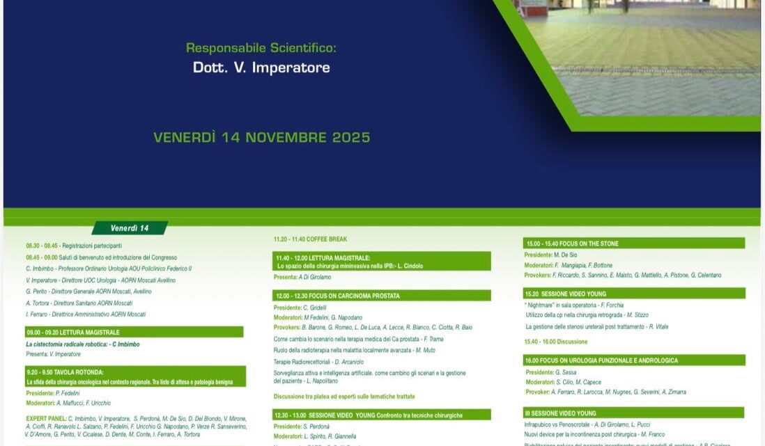 All’Azienda Moscati il futuro dell’urologia oncologica