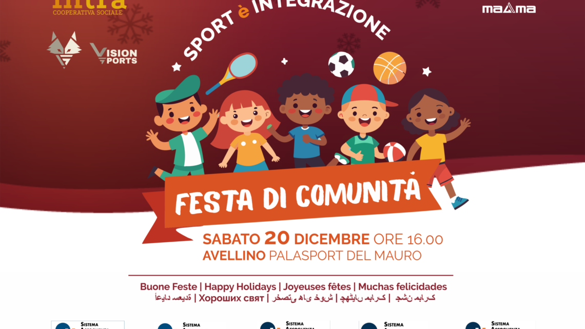 “Sport è Integrazione”: al Palasport Del Mauro la Festa di Comunità promossa da Intra e Vision