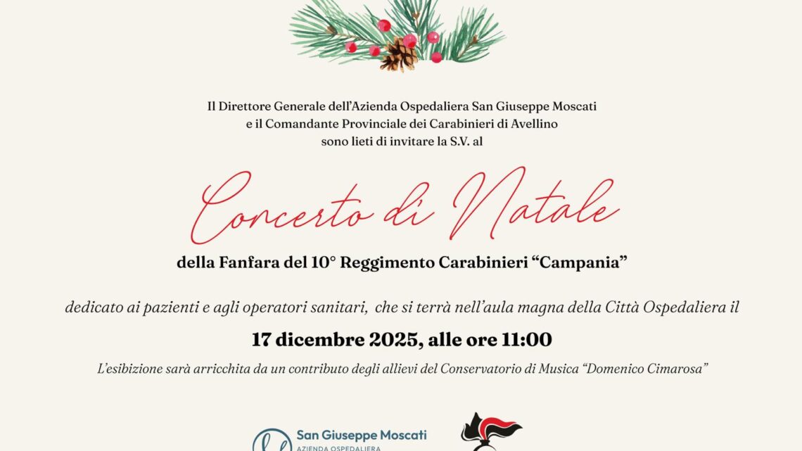 Musica e spirito natalizio: la Fanfara dei Carabinieri al Moscati di Avellino