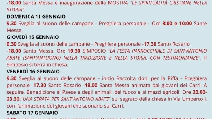 Festa di Sant’Antuono 2026: tradizione, fede e Battuglie di Pastellessa nel cuore di Macerata Campania