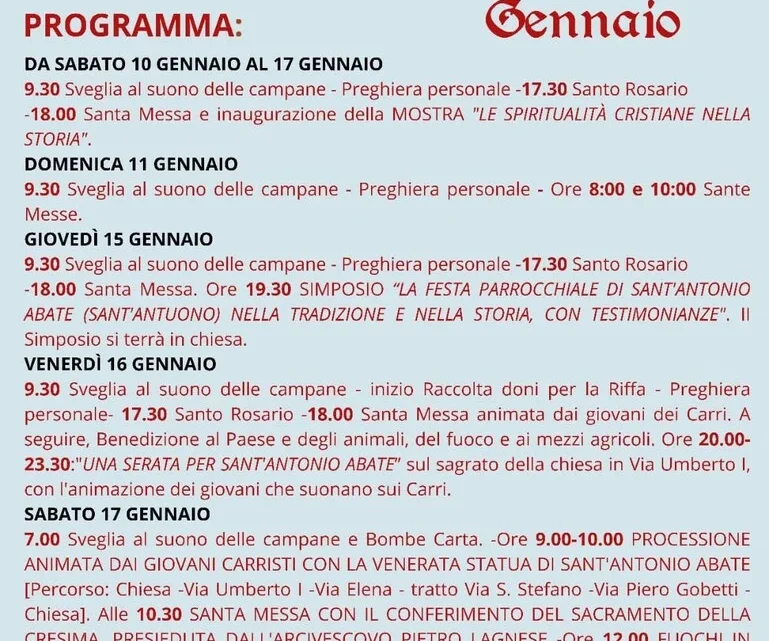 Festa di Sant’Antuono 2026: tradizione, fede e Battuglie di Pastellessa nel cuore di Macerata Campania