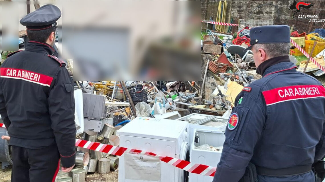 Rifiuti speciali depositati illegalmente: denuncia e sequestro dei Carabinieri in provincia di Avellino