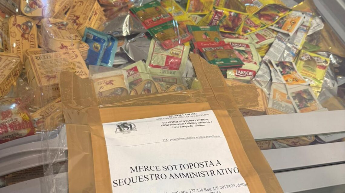 Alimenti scaduti e senza tracciabilità: chiuso market etnico ad Avellino