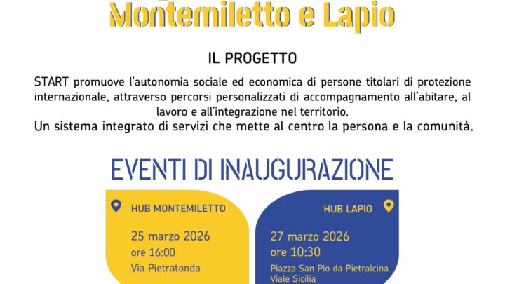 Irpinia terra d’accoglienza: a Montemiletto e Lapio nascono gli Hub “START” per l’autonomia dei rifugiati