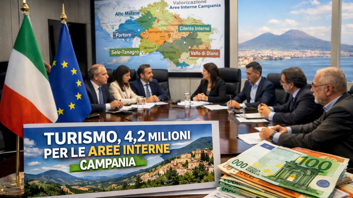 Turismo, 4,2 milioni per le Aree Interne della Campania: al via il piano