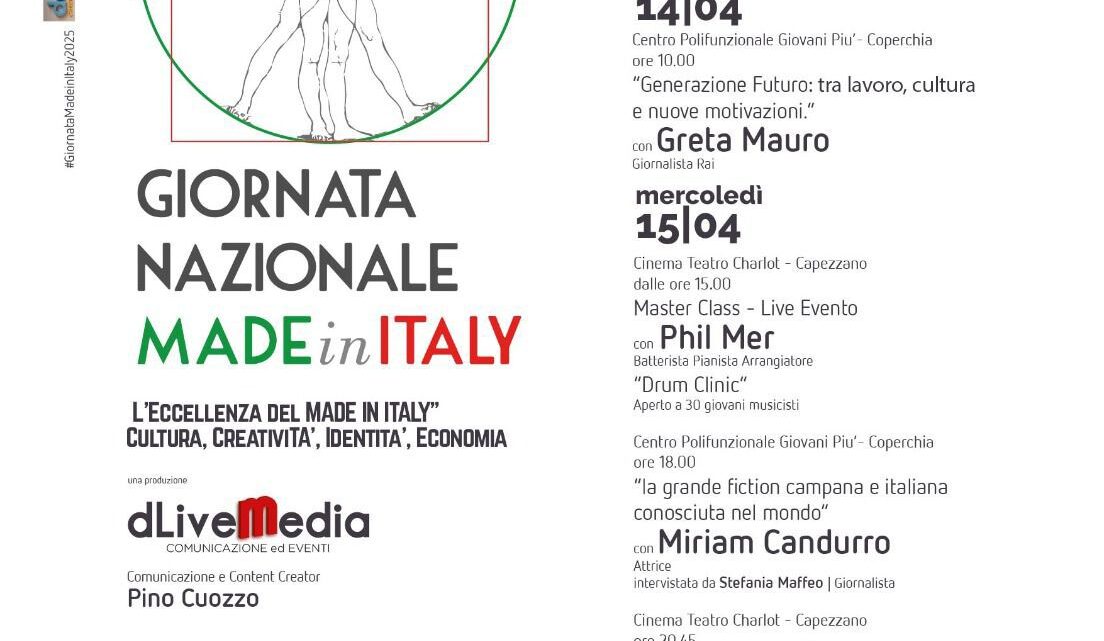 Pellezzano celebra il Made in Italy: prestigioso patrocinio del Ministero per gli eventi del 14 e 15 aprile