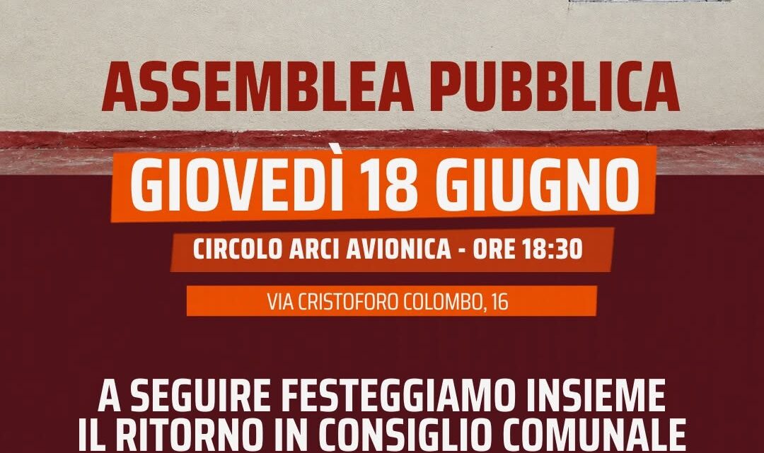 Avellino Prende Parte riparte dal Consiglio comunale: assemblea pubblica al Circolo Avionica Avellino Prende Parte riparte dal Consiglio comunale: assemblea pubblica al Circolo Avionica