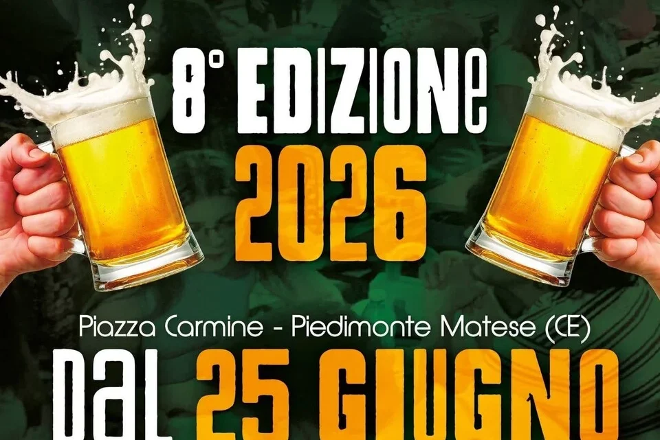 Piedimonte Beer Fest 2026, undici serate tra birra, street food e musica live Piedimonte Beer Fest 2026, undici serate tra birra, street food e musica live