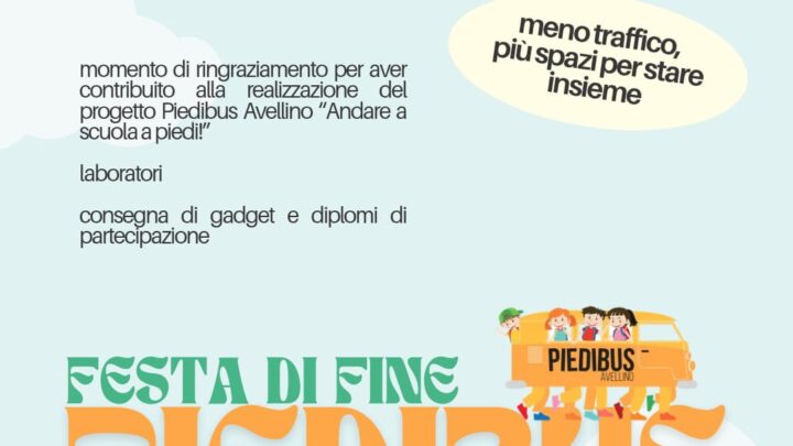 Piedibus Avellino, si chiude la terza edizione: premiati i piccoli “camminatori”