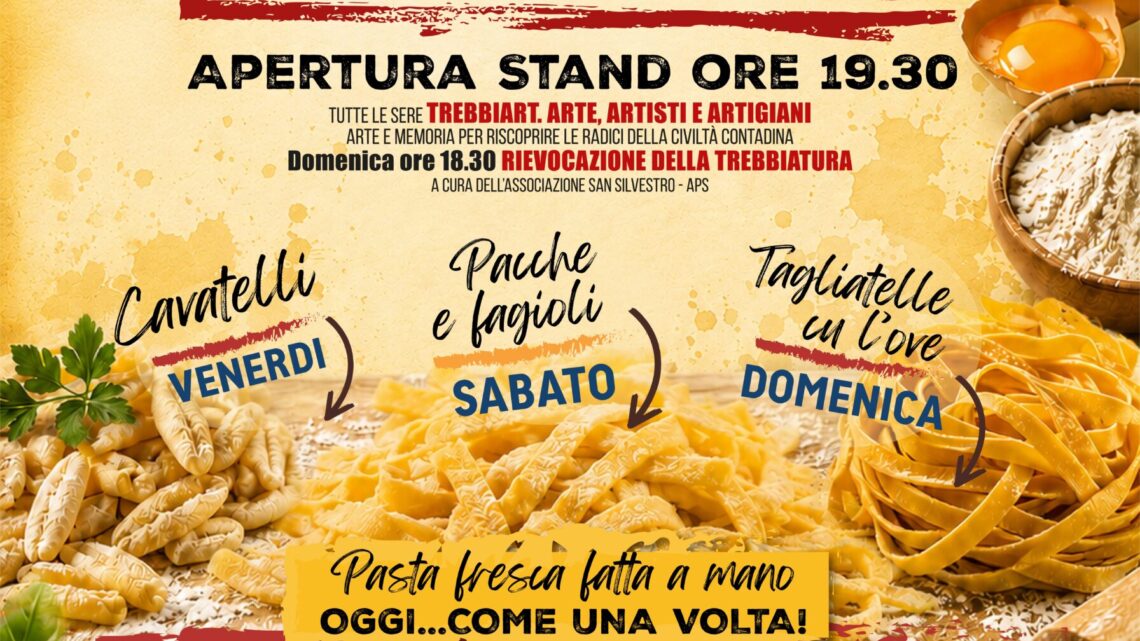 San Silvestro, torna la Sagra Sansilvestrese: tre giorni tra sapori, musica e tradizione contadina San Silvestro, torna la Sagra Sansilvestrese: tre giorni tra sapori, musica e tradizione contadina
