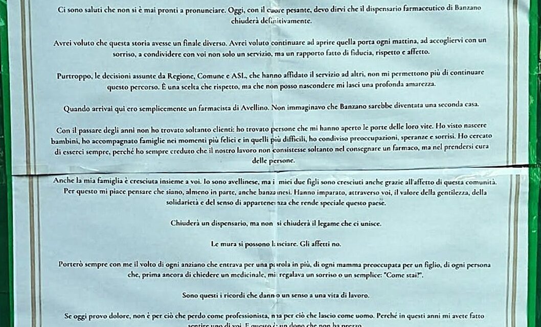 Banzano, il commovente messaggio di Antonio Galasso alla comunità Banzano, il commovente messaggio di Antonio Galasso alla comunità