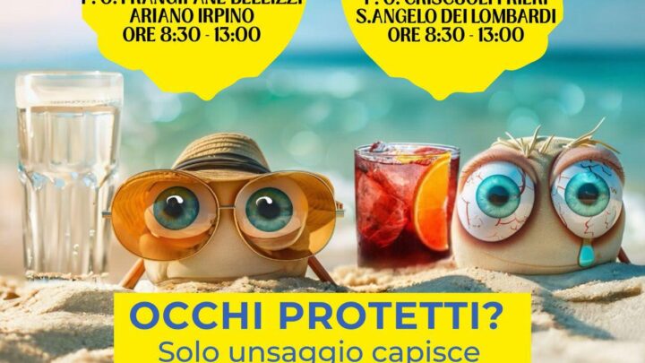 Asl Avellino, visite oculistiche gratuite per la campagna “La prevenzione non va in vacanza 2026”