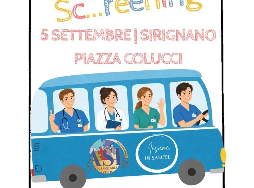Sirignano, il 5 settembre la prima tappa di settembre del Camper della Salute dell’Asl Avellino