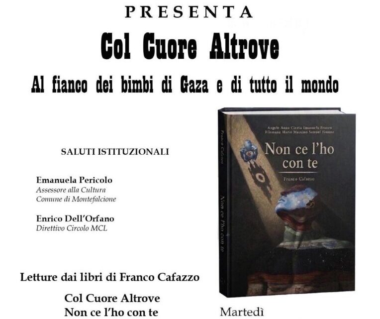 “Col Cuore Altrove”: a Montefalcione un incontro di poesie e riflessioni per i bambini di Gaza