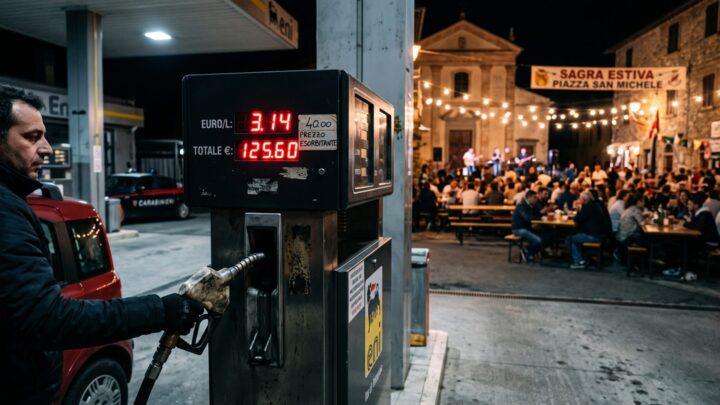 Austerity con tammorra: mentre l’Italia balla in piazza, i carburanti schizzano alle stelle