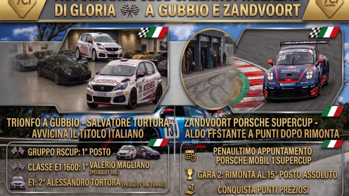 Fine settimana di gloria per i piloti dell’Automobile Club Salerno Fine settimana di gloria per i piloti dell’Automobile Club Salerno