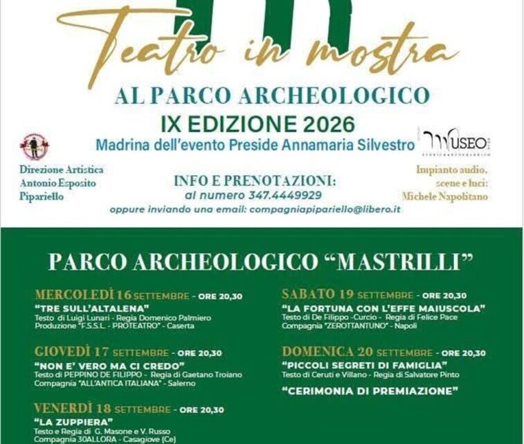 “Teatro in Mostra”, a Nola torna la grande stagione del teatro “Teatro in Mostra”, a Nola torna la grande stagione del teatro