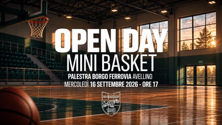 La Scandone Avellino lancia il Minibasket: Open Day il 16 settembre a Borgo Ferrovia