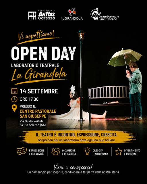 Salerno, riparte “La Girandola”: il laboratorio teatrale inclusivo firmato Anffas Caressa Salerno, riparte “La Girandola”: il laboratorio teatrale inclusivo firmato Anffas Caressa